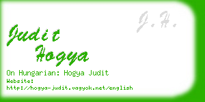 judit hogya business card